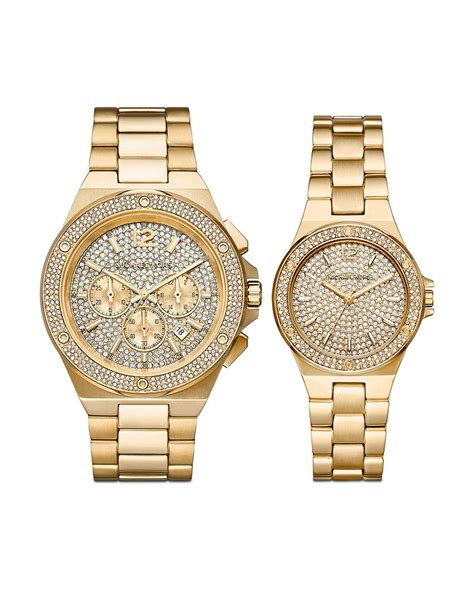 michael kors his and hers lennox watch gift set|lennox cry watch set.